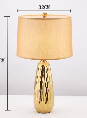 正品美式简家用客厅绿色陶瓷灯欧将式军罐装饰约书房台卧室床头柜