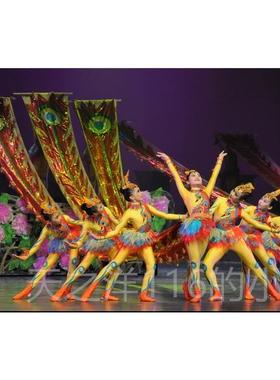 正品小河装式服儿童小飞飞舞蹈表演服装儿童民族表演风服现代凤凰