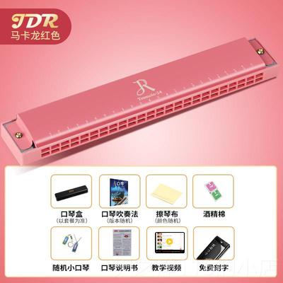 正品儿正品口琴初学者学生童覆音24孔c调男女JD乐R口级风琴专业演