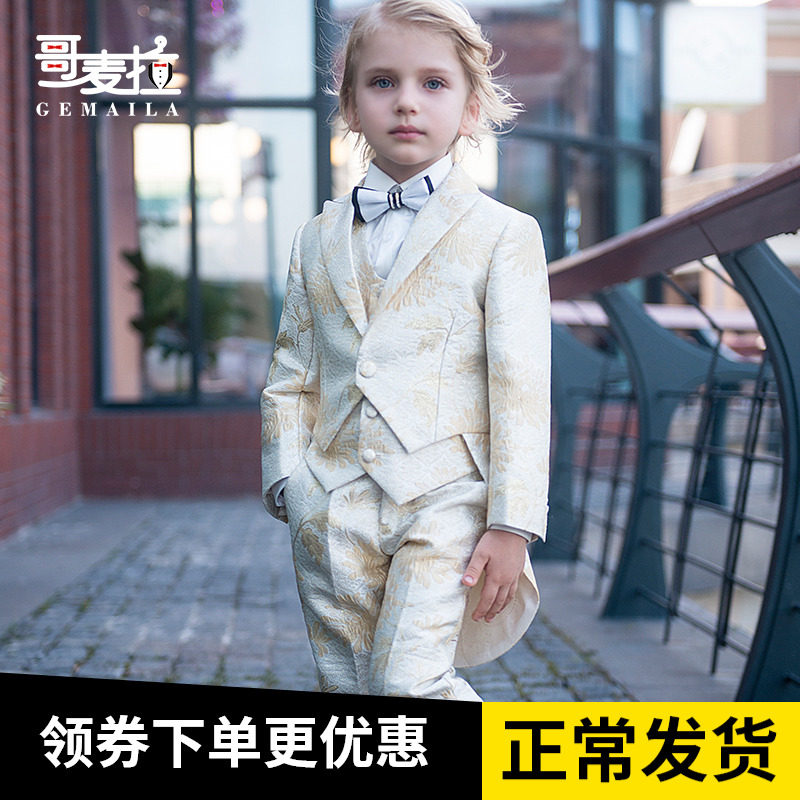 男童西装套装儿童西服三件套燕尾服花童中大童礼服钢琴走秀演出服|ruв категории Детская одежда, пальто/пиджак/пальто, костюм/небольшой костюм - от Buy2taobao.com для оказания профессиональной услуги покупки агента Taobao