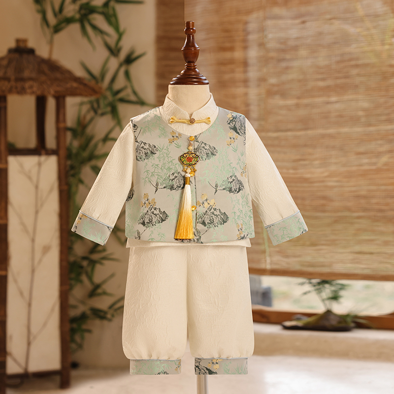哥麦拉春季周岁礼服男宝新中式
