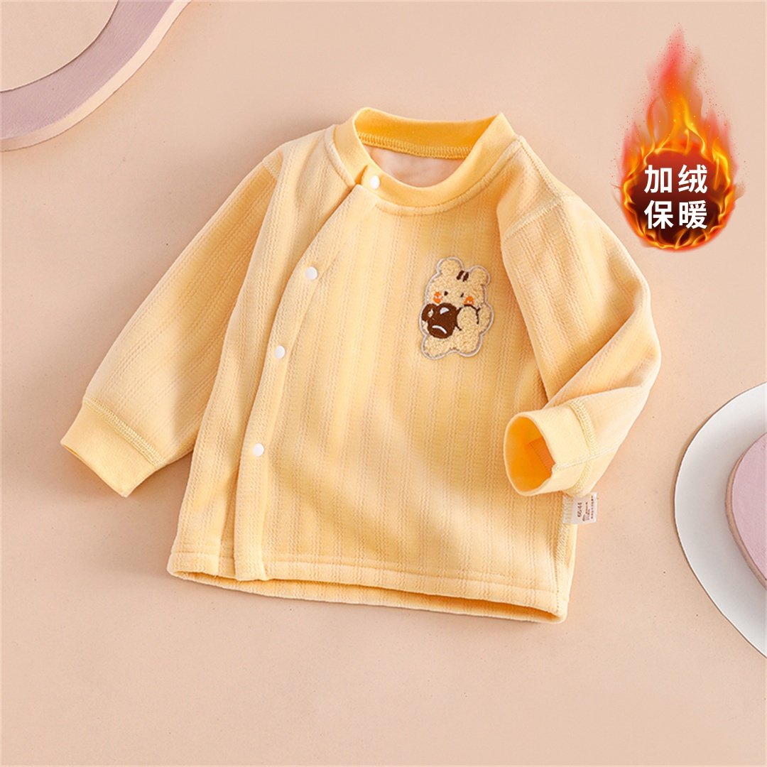婴儿外套冬季加绒加厚男女宝宝冬装开衫保暖打底衣服单件贴身内衣,童装/婴儿装/亲子装,保暖上装,淘宝优惠券,粉丝福利购,淘宝优惠卷