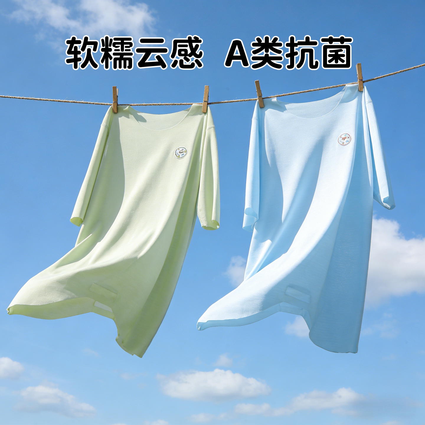 婴儿软糯透气睡袍超舒服图片