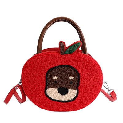 超火小众不撞款包包小众设计可爱苹果手提包红色学生党卡通小圆包