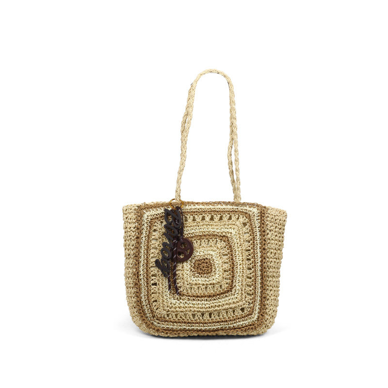 夏季民族风草编包包2026新款潮时尚编织托特包手提大容量包