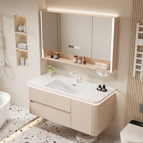 圆角陶瓷一体盆洗手洗脸盆包安装