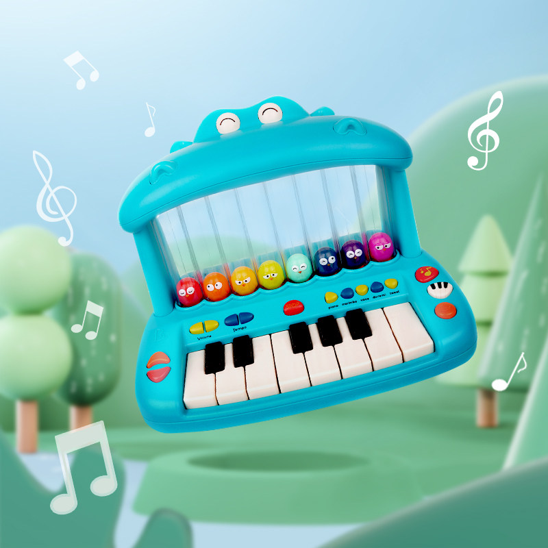 btoys比乐宝宝河马钢琴儿童初学音乐电子琴早教益智玩具生日礼物