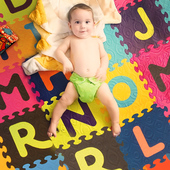 比乐btoys宝宝爬行垫婴儿无毒无味拼接字母泡沫地垫早教爬爬垫1岁