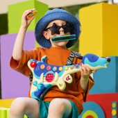 比乐btoys狗吉他玩具可弹奏初学乐器尤克里里男孩礼物音乐感统2岁