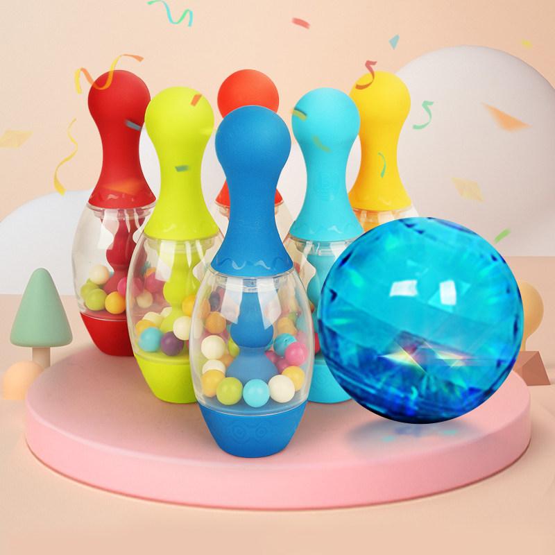 比乐btoys发光保龄球玩具儿童运动健身宝宝户外亲子男女孩玩具2岁