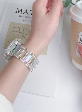 夏季炫彩透爽适用小天才电话手表Z9表带Z7S儿童闪扣D1S腕带Z8/Z6A/Z6巅峰Z5/Z2/D3/D2A/Q1A/Q2A表链Z1S配件