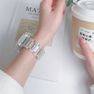 Z6巅峰Z5 夏季 Q1A Z6A D2A Q2A表链Z1S配件 炫彩透爽适用小天才电话手表Z9表带Z7S儿童闪扣D1S腕带Z8