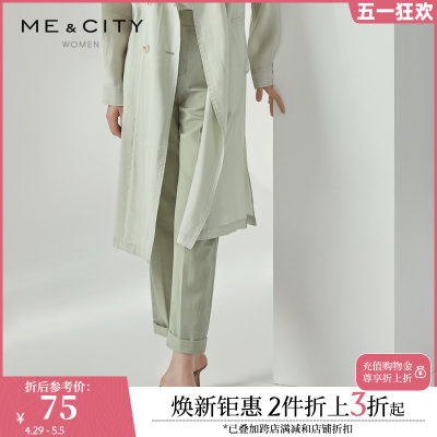 mecity女装冬季商务高腰西装裤