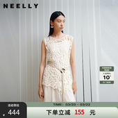 镂空针织背心女休闲个性 NEELLY纳俪商场同款 时尚 新款 上衣 春季