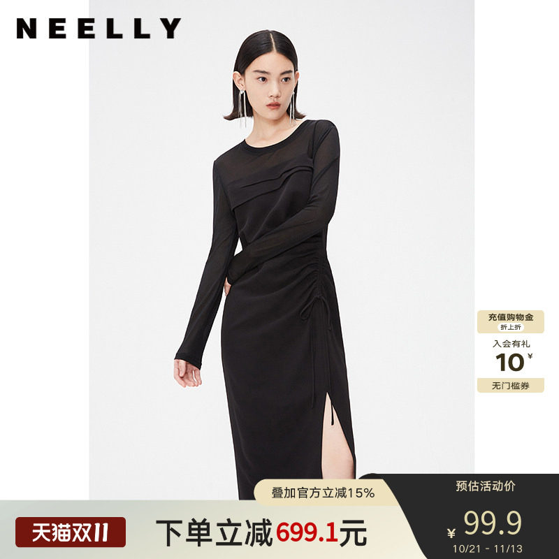 NEELLY商场同款显瘦连衣裙