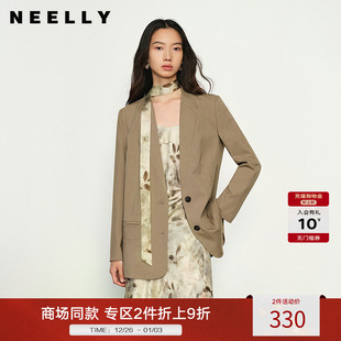 外套女廓形显瘦上衣 休闲百搭西装 NEELLY纳俪商场同款 秋冬新款