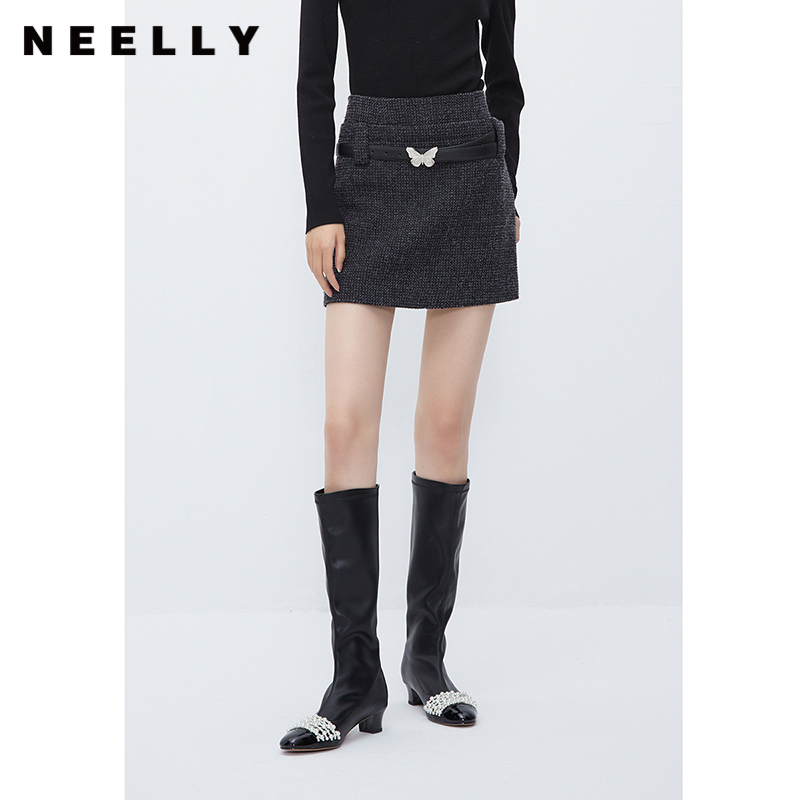 商场同款短裙配NEELLY小香风