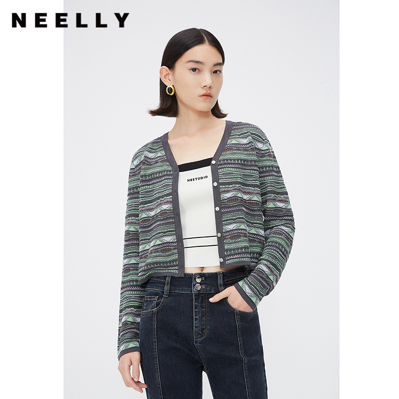 NEELLY商场同款针织开衫