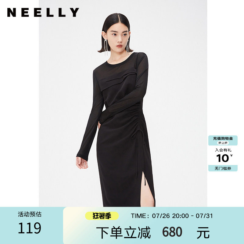 NEELLY商场同款显瘦连衣裙