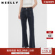 潮流复古辣妹百搭时髦高腰显瘦微喇牛仔裤 NEELLY纳俪商场同款 秋款