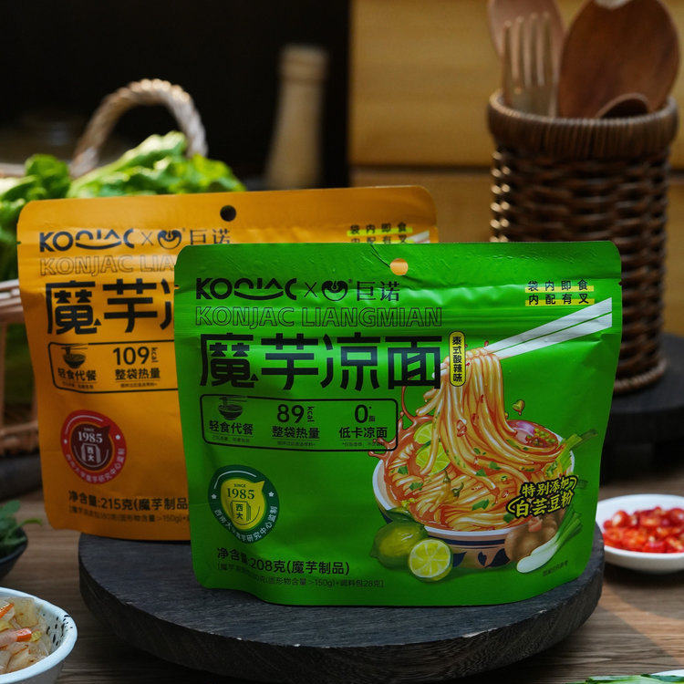巨诺泰式酸辣味魔芋凉面川式糖醋味魔芋凉皮