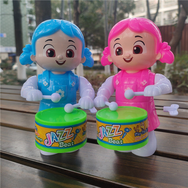 宝宝打鼓玩具会动儿童发条