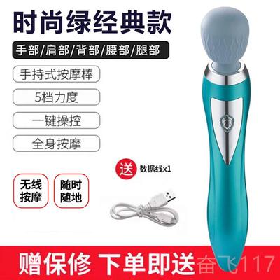 正品日本海豚按摩器全身功多能线手电震动小持型棒敲打锤捶背无经