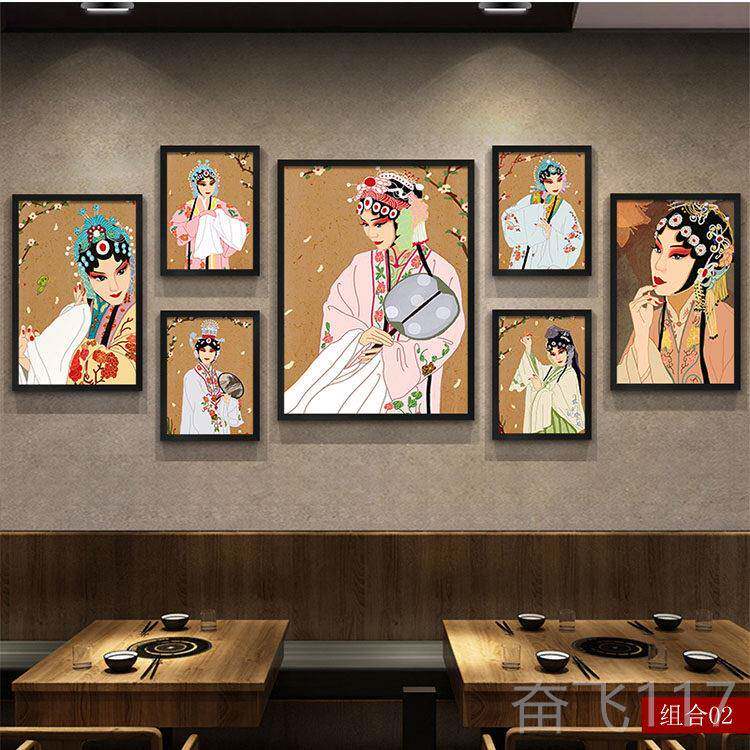 正品民国老上海月份牌广告画景古装饰画餐厅复建筑风挂墙画咖馆啡