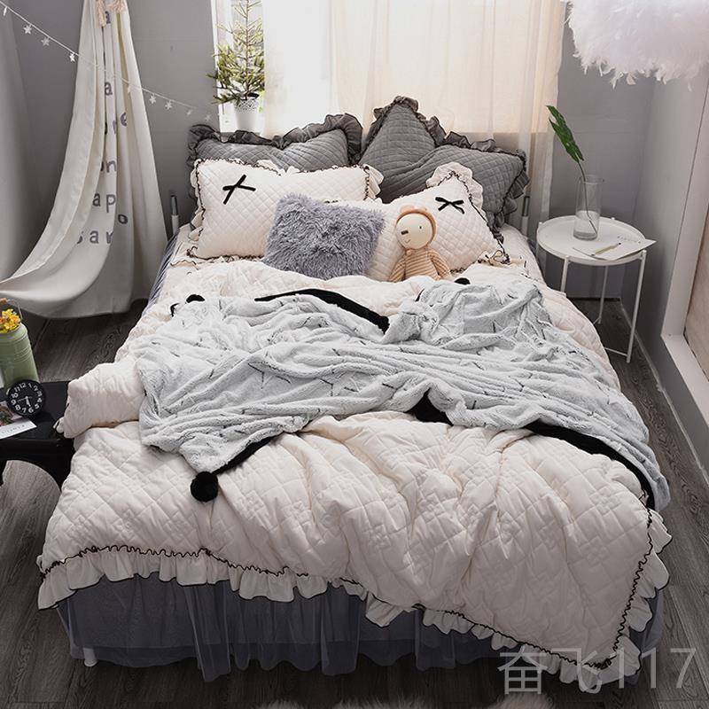 正品Mian奶zhi公园。冬季加厚珊瑚绒四件套1.绒2公主温绗暖缝短毛