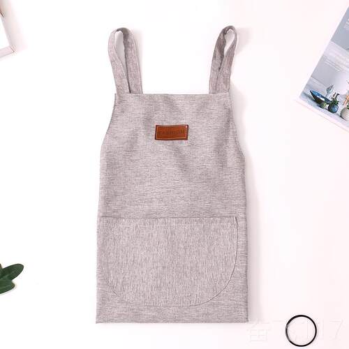 正品韩式裙时尚简约棉家庭厨房烹调服夏季薄轻男女围咖啡纯厅工作