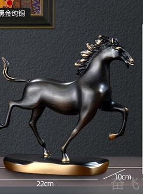 正品铜铜马马到成功领导办公室件奢家居装饰品办公桌轻摆高档黄礼