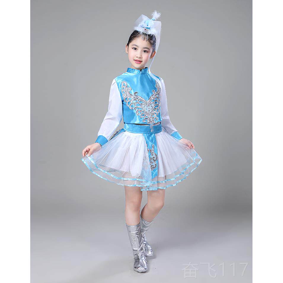 正品儿草原小骏马演出服装民女族族童筷子吉祥舞蒙蹈服幼童儿蒙古