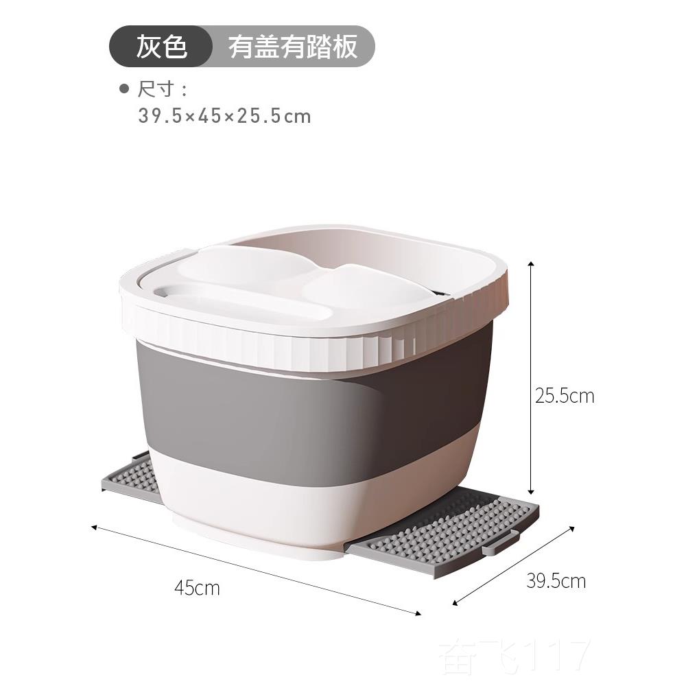 正品日本折叠足泡脚桶家用洗脚盆冬天小保温按摩过料腿可携式收纳
