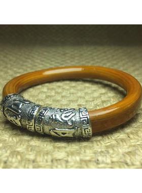 正品刚锦石阁金藤手镯男女鸡银饰藤条西藏无节制侣情血藤饰品