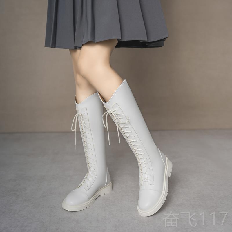 正品女童长筒靴2024儿秋冬季加绒棉靴靴公童主皮中大靴子马丁靴童