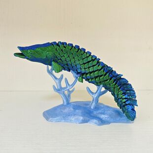 3d打印巨骨舌鱼关节鱼解压玩具摆地摊潮玩萌送学生礼物动物玩具