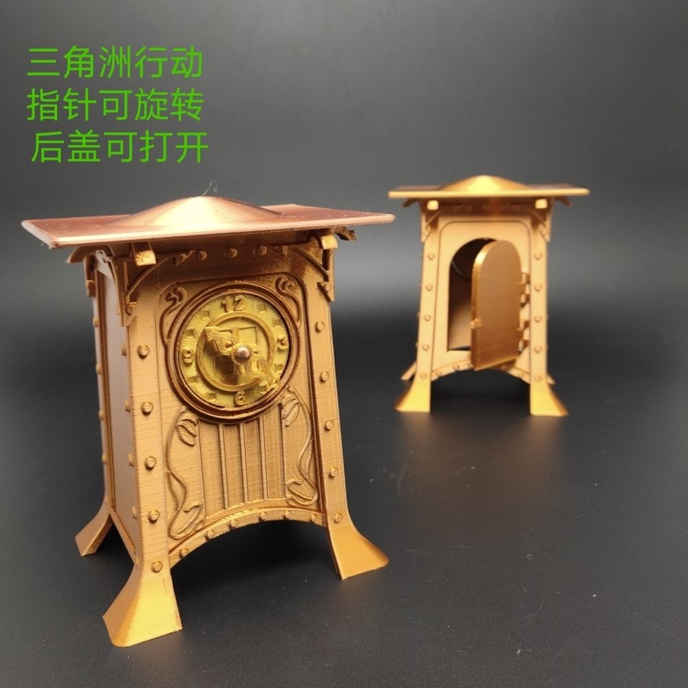 三角洲行动周边玩具 小红座钟模型摆件 时针可手动转潮玩生日礼物