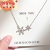 JG925 Sterling Silver Snowflake Necklace Korean Edition originality Simple tide personality My Allure Time Same item Necklace