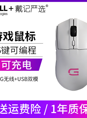 戴尔戴记严选无线鼠标游戏电竞鼠标RGB可充电鼠标GM3323D