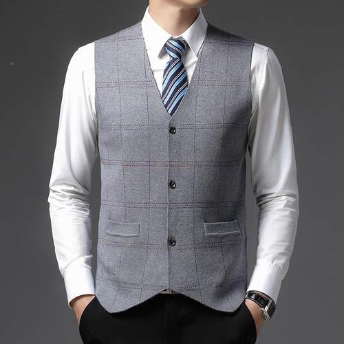 秋冬羊季款山羊款绒衫男产领毛衣马甲薄中年打底毛针织20K26-TB新