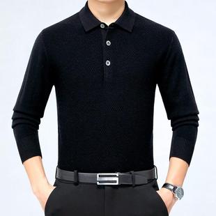 G年休闲宽衣爸爸高档羊翻毛衫 领加厚松中老05K202 男士 纯毛羊绒衫