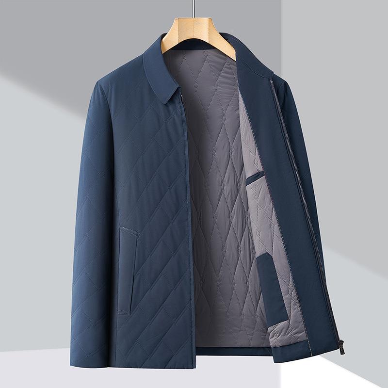 2025秋款男装爸爸装1966-C外冬套翻上衣中年男领士棉休闲爷爷棉夹