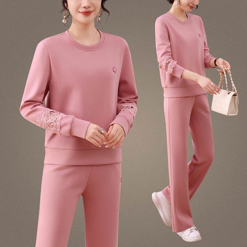 春训秋成人款运动休闲套装长袖领女健身季跑步服96780568时尚百搭