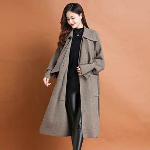 时中尚针织羊毛衫 风毛衣外套 修身 女装 韩版 新款 衣长款 秋冬季