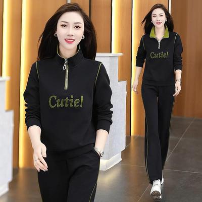 2秋025春新款士长袖步POLO领运动套装女健身跑瑜伽时96955768尚百