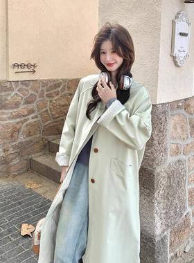 浅绿色感韩系高级立领B260-521风套女2外025衣秋英伦风气质休闲中