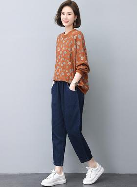 时悦91061套尚装女新款秋季搭洋气减成套搭配女装穿卫衣妈龄妈两