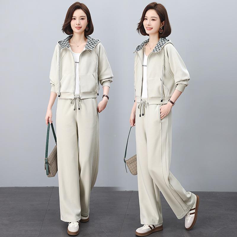 动卫衣套装女秋新件款运中欧5806春年妈妈大码时尚洋气减龄休闲两