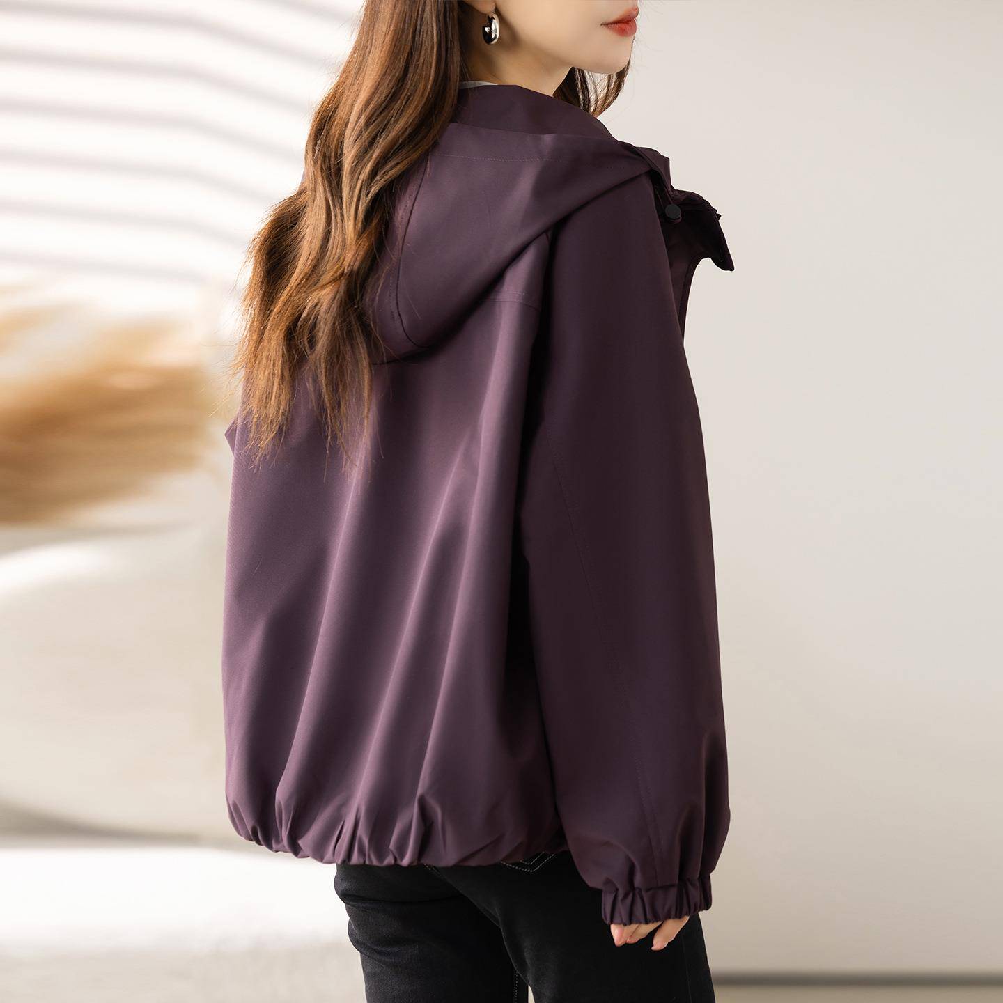 外8套女2MZ68885025秋新款休闲时尚漂亮减衣龄百搭外户冲锋衣上 M