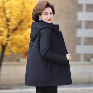 正品胆撤柜羽绒服中女长款中装老年妈妈加厚白鹅绒69-666可拆卸内